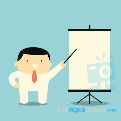 Businessman Presentation Stock Image