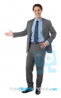 Businessman Presenting Stock Photo