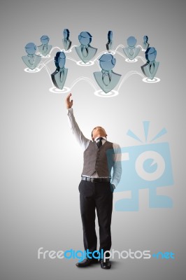 Businessman Social Network Stock Photo