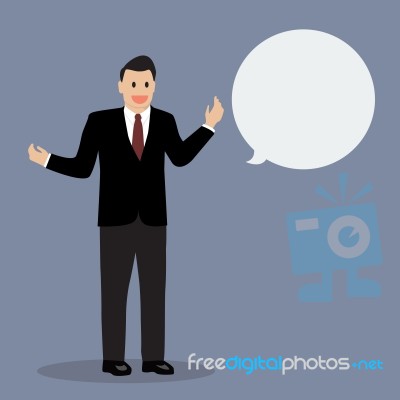 Businessman Talking With Body Language Stock Image