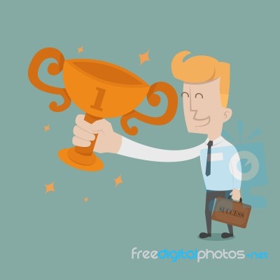 Businessman The Winner Stock Image