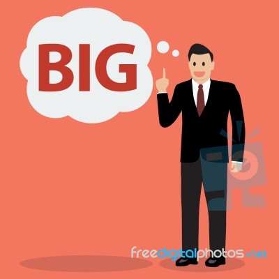 Businessman Think Big Stock Image