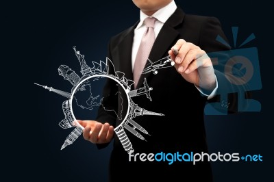 Businessman Travel Concept Stock Photo