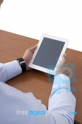 Businessman Using Digital Tablet Stock Photo