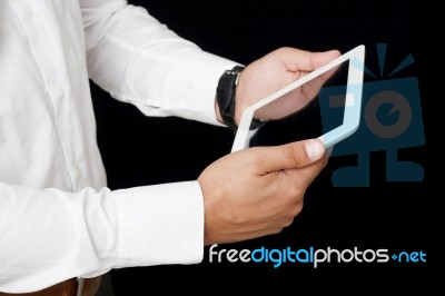 Businessman Using Digital Tablet Stock Photo