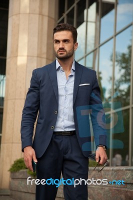 Businessman Walking Stock Photo