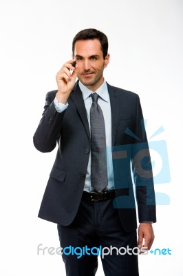 Businessman With A Black Marker Writing Stock Photo