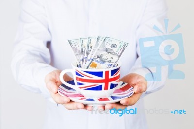 Businessman With Cash Stock Photo