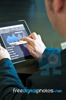 Businessman With Digital Tablet Pc Stock Photo