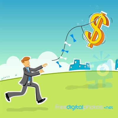 Businessman With Dollar Stock Image