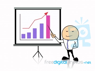 Businessman With Graph Stock Image