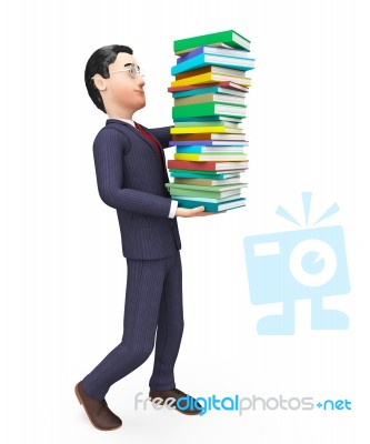 Businessman With Information Means Advisor Studying And Education Stock Image