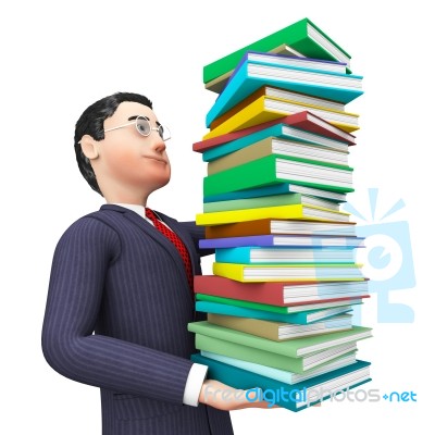 Businessman With Information Shows College Study And Advisor Stock Image