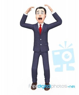 Businessman With Problem Represents Stumbling Block And Businessmen Stock Image