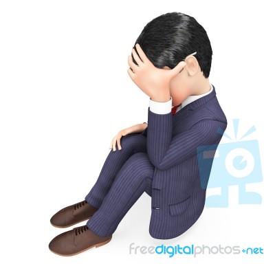 Businessman With Problems Indicates Difficult Situation And Businessmen Stock Image