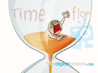 Businessman With Sandglass Stock Image