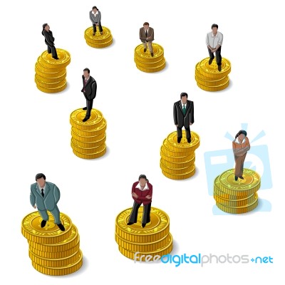 Businessman's Are Standing On Dollar Stock Image