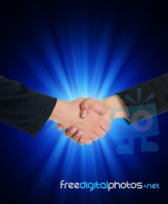 Businesspeople Handshaking Stock Photo