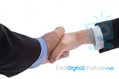 Businesspeople handshaking Stock Photo