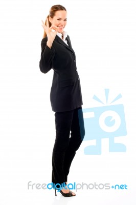 Businesswoman Ok Stock Photo