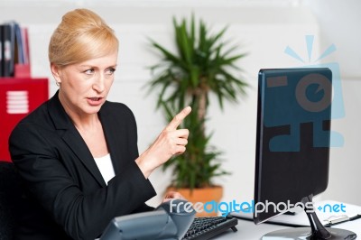 Businesswoman Talking Stock Photo