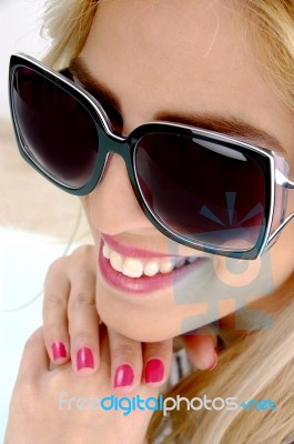 Businesswoman Wearing Sunglasses Stock Photo