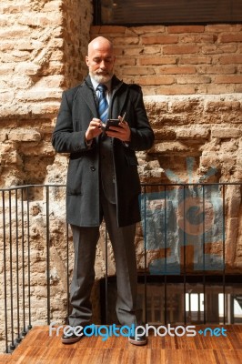 Bussiness Man Talking By Phone Stock Photo