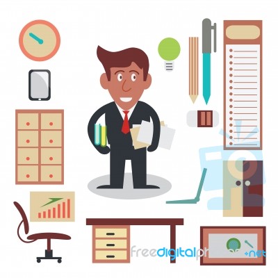 Busy Businessman Stock Image