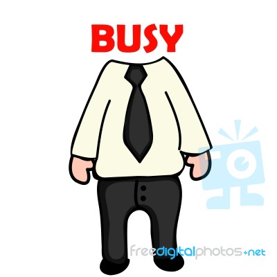 Busy head businessman Stock Image