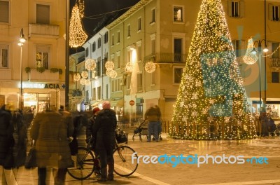 Busy Life Before Christmas Time Stock Photo