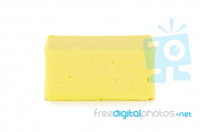 Butter Isolated On The White Background Stock Photo