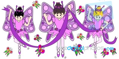 Butterflies And Ballerinas Stock Image