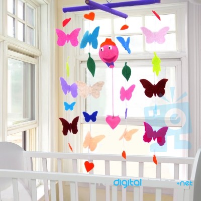 Butterflies And Balloon Stock Photo