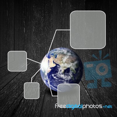 Button With Earth Globe Stock Image