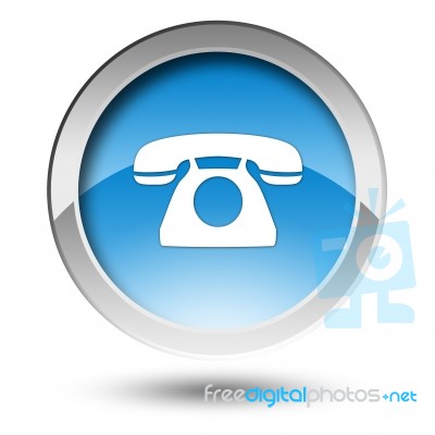 Button_telephone Stock Image