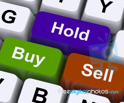 Buy Hold And Sell Keys Stock Image