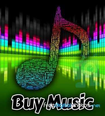 Buy Music Indicates Sound Tracks And Audio Stock Image