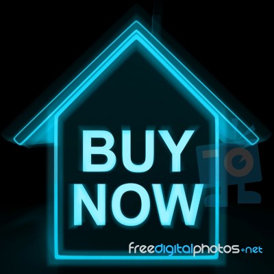 Buy Now Home Shows Make An Offer On Home Stock Image