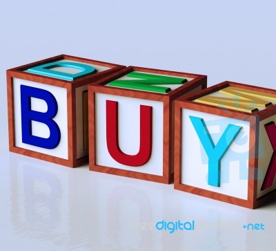 Buy Text On Block Stock Photo