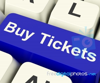 Buy Tickets Computer Key Stock Image