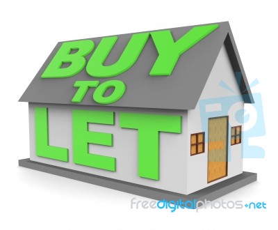 Buy To Let Means Landlord Buying 3d Rendering Stock Image