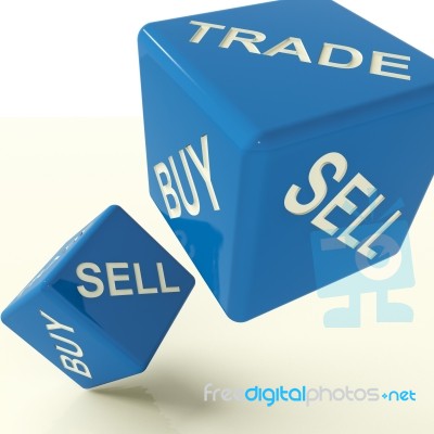 Buy Trade And Sell Dice Stock Image