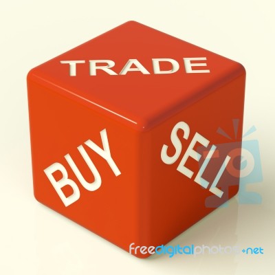 Buy Trade And Sell Dice Stock Image