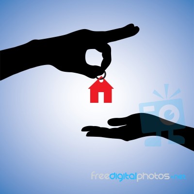 buying and selling house Stock Image