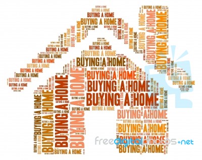 Buying Home Means Spend Purchasing And Homes Stock Image