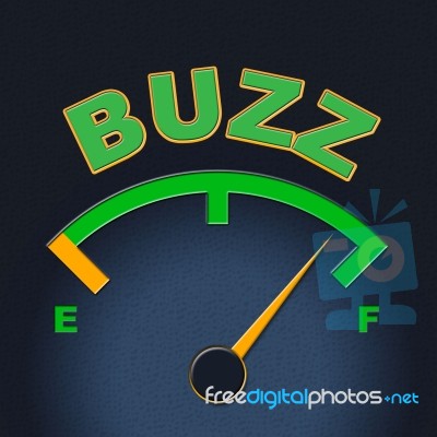 Buzz Gauge Shows Scale Awareness And Exposure Stock Image