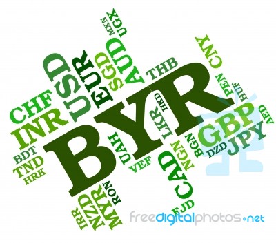 Byr Currency Represents Forex Trading And Belarusian Stock Image