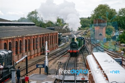 C Class Steam Engine At Sheffield Park Station Stock Photo