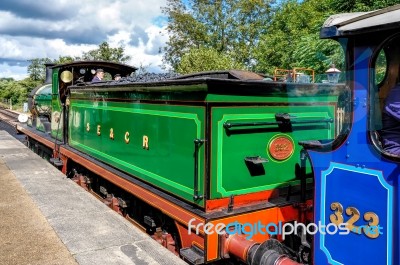 C Class Steam Engine At Sheffield Park Station Stock Photo