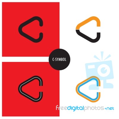 C- Company Symbol.c-letter Abstract Logo Design Stock Image